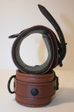 Brown Bondage Cuffs w/ Black Hardware
