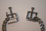 Chained Flat Bar Nipple Presses, C-Clamp Nipple Clamps