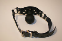 Locking Post-Mounted Airway Ball Gag - Black