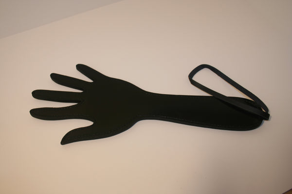 Black Imitation Leather Paddle "Open Hand"