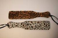 Imitation Leather Paddle w/ Leopard Print Fur