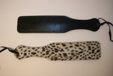 Imitation Leather Paddle w/ Leopard Print Fur