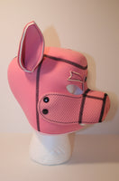 Neoprene Piggy Hood w/ Removable Muzzle - Pink