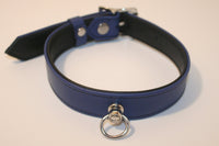 Leather Kitten Collar - Blue