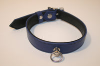 Leather Kitten Collar - Blue