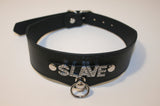 "SLAVE" Rhinestone Letter Bondage Collar