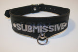 "SUBMISSIVE" Rhinestone Letter Bondage Collar