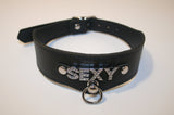 "SEXY" Rhinestone Letter Bondage Collar