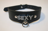 "SEXY" Rhinestone Letter Bondage Collar