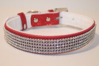 Metallic Glitter Rhinestone Choker; Adjustable Collar; Necklace