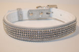 Metallic Glitter Rhinestone Choker; Adjustable Collar; Necklace