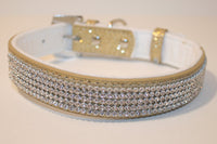 Metallic Glitter Rhinestone Choker; Adjustable Collar; Necklace