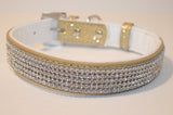 Metallic Glitter Rhinestone Choker; Adjustable Collar; Necklace