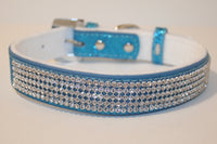 Metallic Glitter Rhinestone Choker; Adjustable Collar; Necklace