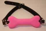 Who's A Good Puppy? Silicone Bone / Bit Gag - Pink