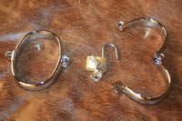 Locking Chrome Wrist Cuffs / Bracelets - Medium/Large