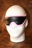 Velcro Closure Padded Blindfold - Black w/ Black, Pink, Red or White Trim