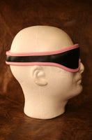 Velcro Closure Padded Blindfold - Black w/ Black, Pink, Red or White Trim