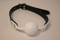 Locking Silicone Comfort Ball Gag - White