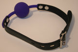 Locking Silicone Comfort Ball Gag - Purple