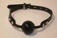 Locking Silicone Comfort Ball Gag - Black