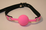 Locking Silicone Comfort Ball Gag - Pink